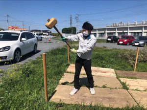 地鎮祭準備の様子